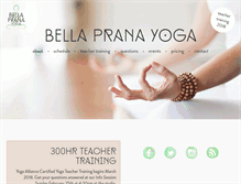 Tablet Screenshot of bellaprana.com
